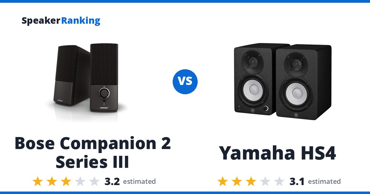 Bose Companion 2 Series III vs Yamaha HS4