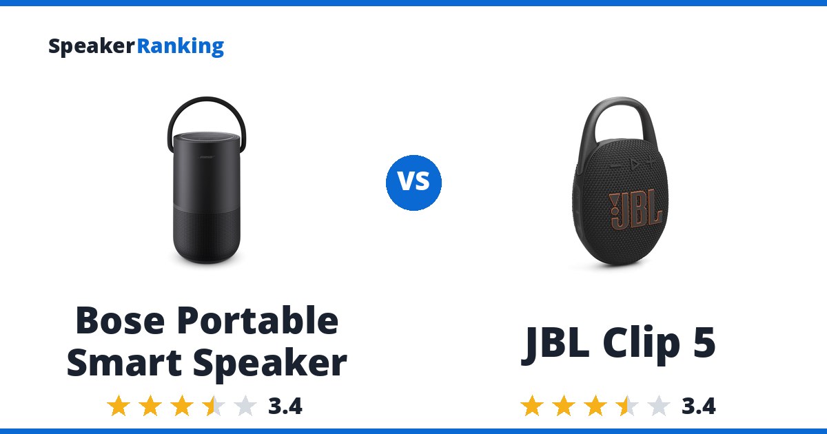 Bose Portable Smart Speaker vs JBL Clip 5