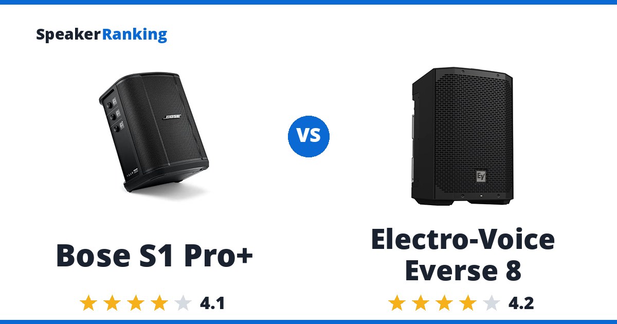 Bose S1 Pro+ vs Electro-Voice Everse 8