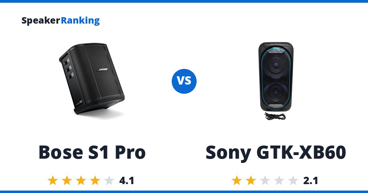 Bose S1 Pro vs Sony GTK-XB60