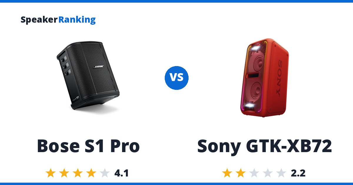 Bose S1 Pro vs Sony GTK-XB72