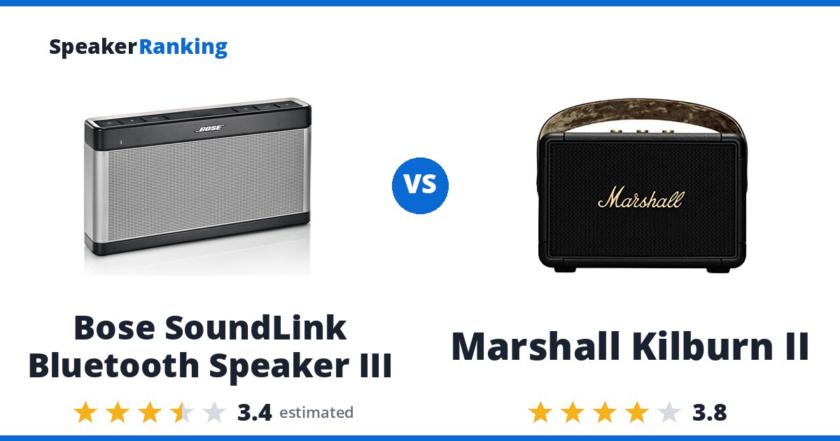 Bose SoundLink Bluetooth Speaker III vs Marshall Kilburn II