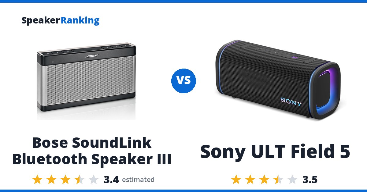 Bose SoundLink Bluetooth Speaker III vs Sony ULT Field 5