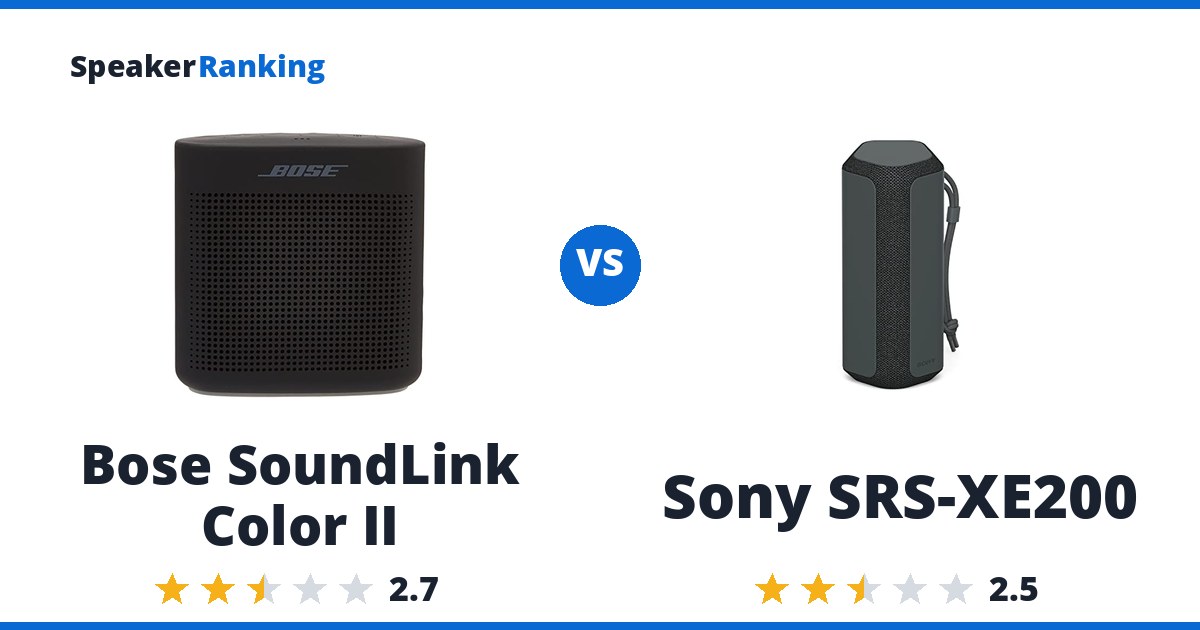 Bose SoundLink Color II vs Sony SRS-XE200