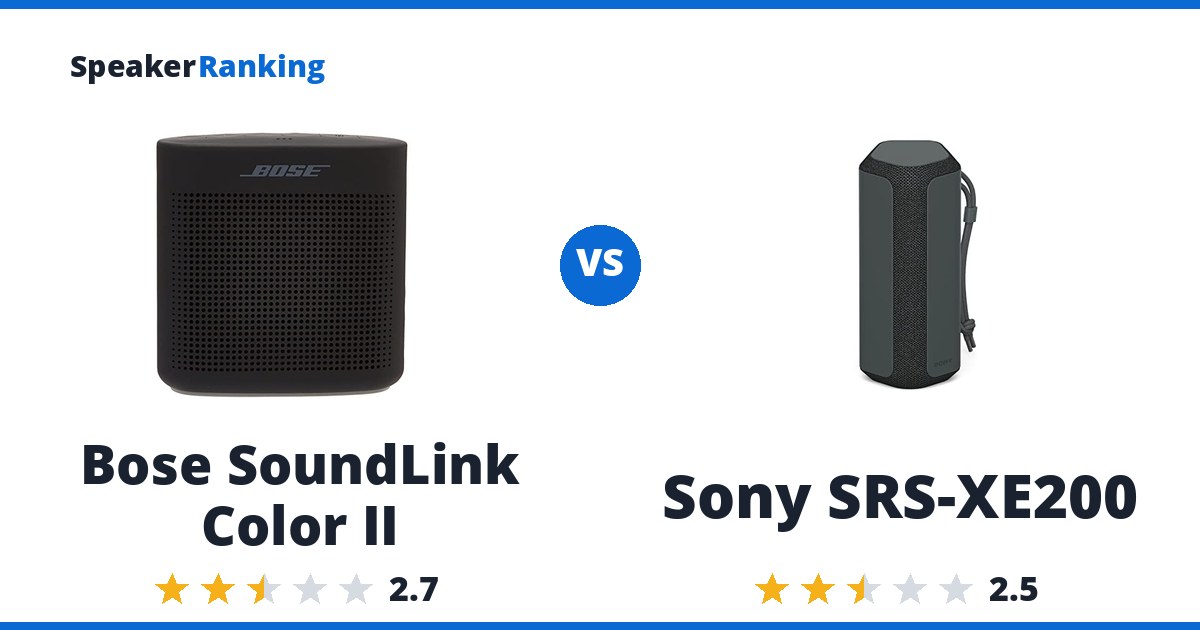 Bose SoundLink Color II vs Sony SRS-XE200