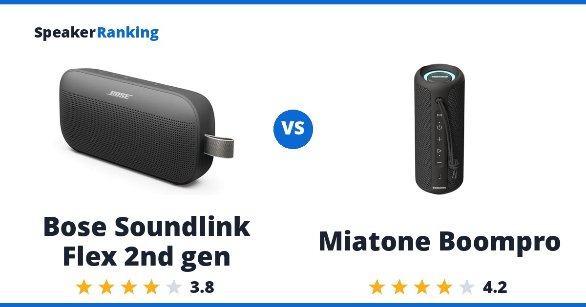 Bose Soundlink Flex 2nd gen vs Miatone Boompro