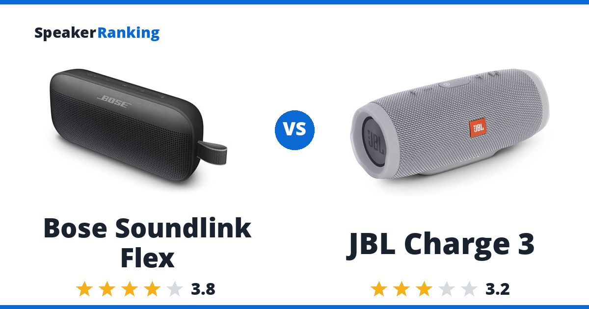 Bose Soundlink Flex vs JBL Charge 3