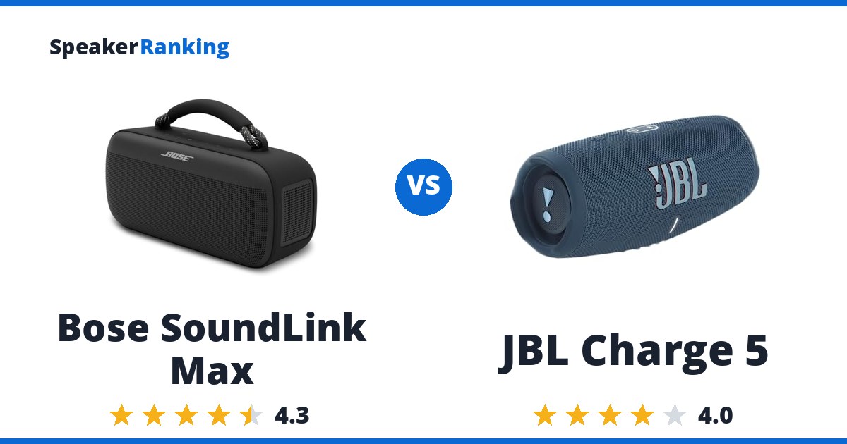 Bose SoundLink Max vs JBL Charge 5