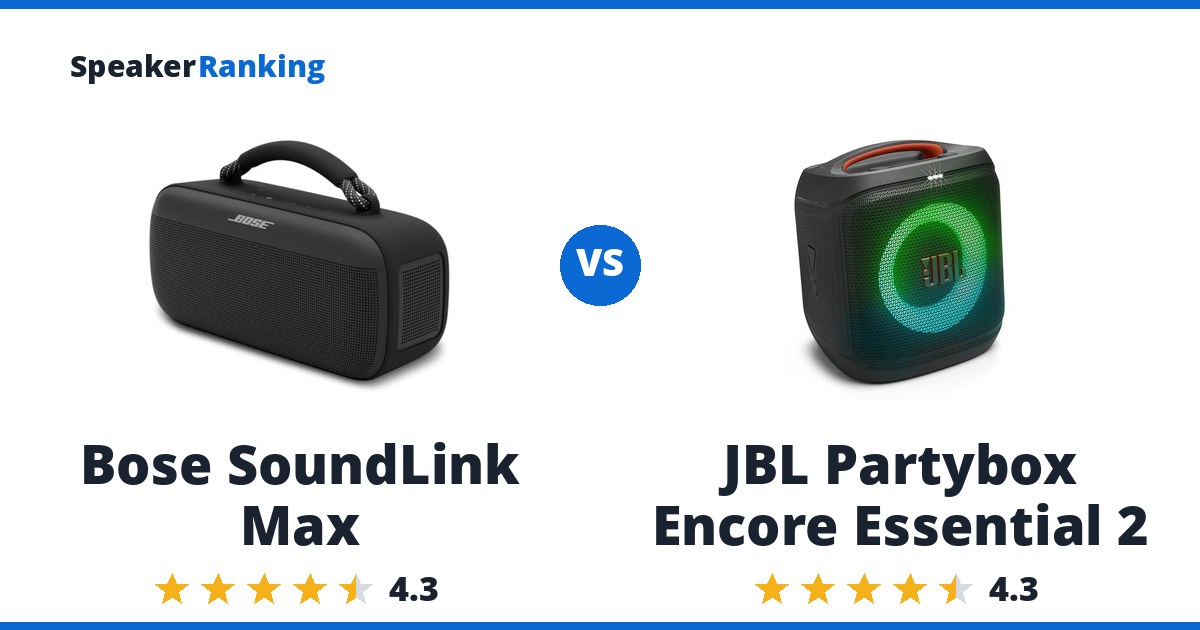 Bose SoundLink Max vs JBL Partybox Encore Essential 2