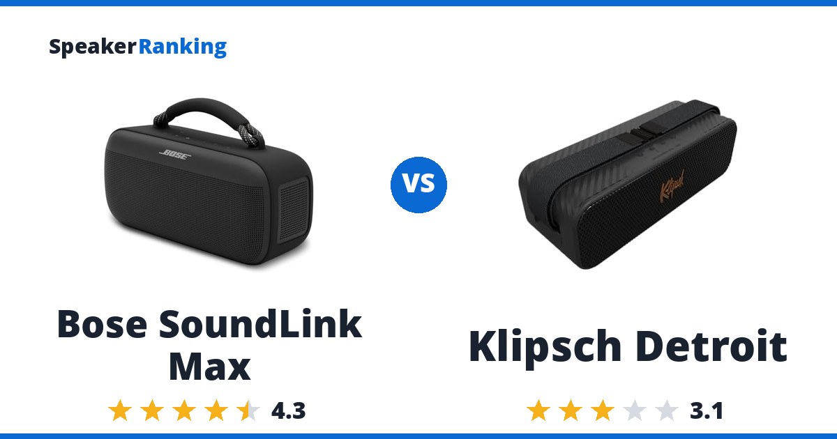 Bose SoundLink Max vs Klipsch Detroit