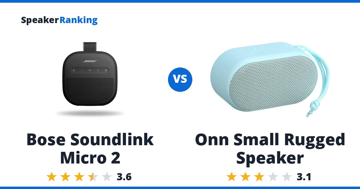 Bose Soundlink Micro 2 vs Onn Small Rugged Speaker