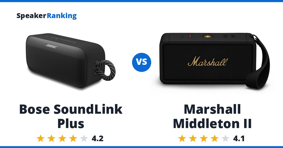 Bose SoundLink Plus vs Marshall Middleton II