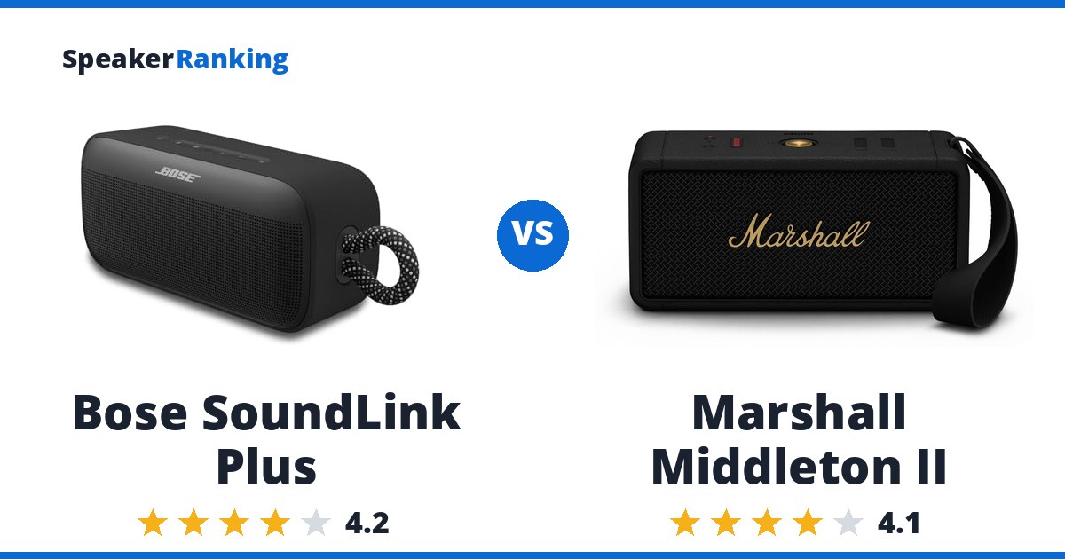 Bose SoundLink Plus vs Marshall Middleton II