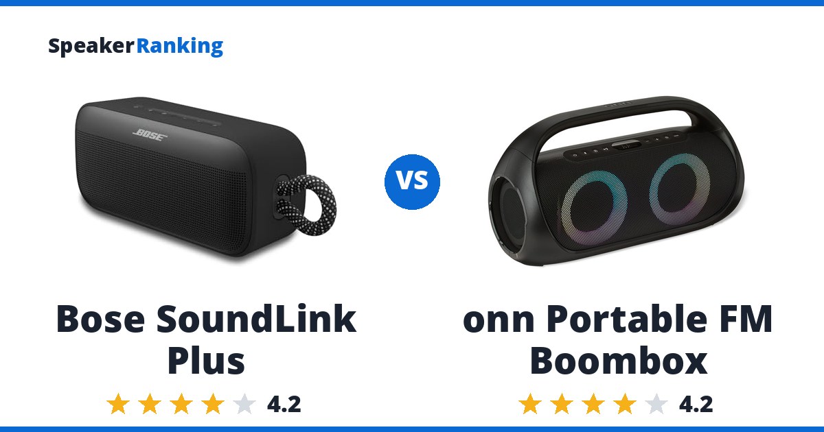 Bose SoundLink Plus vs onn Portable FM Boombox