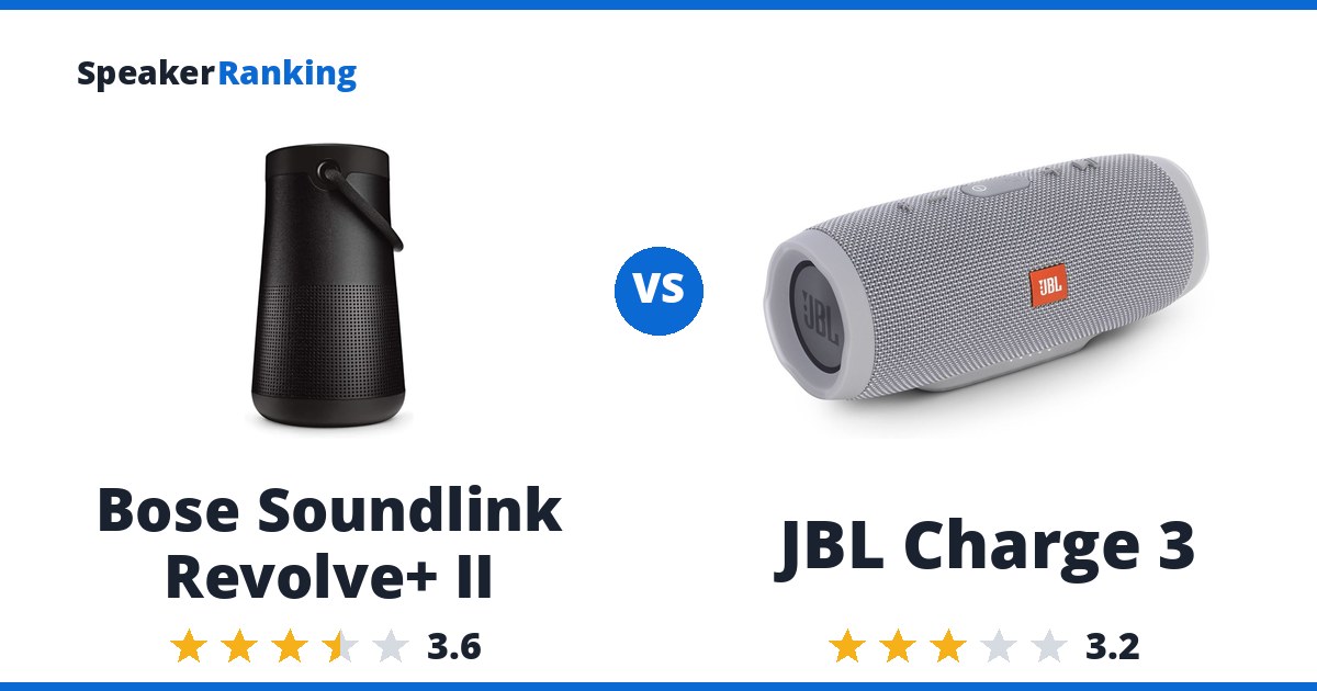 Bose Soundlink Revolve+ II vs JBL Charge 3