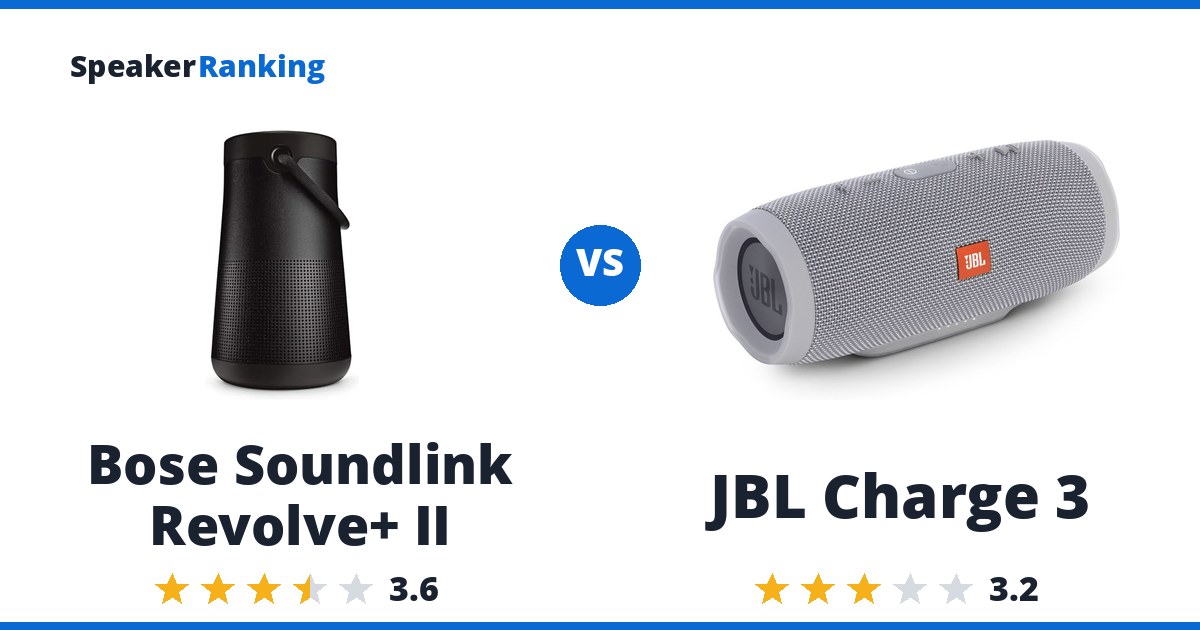 Bose Soundlink Revolve+ II vs JBL Charge 3