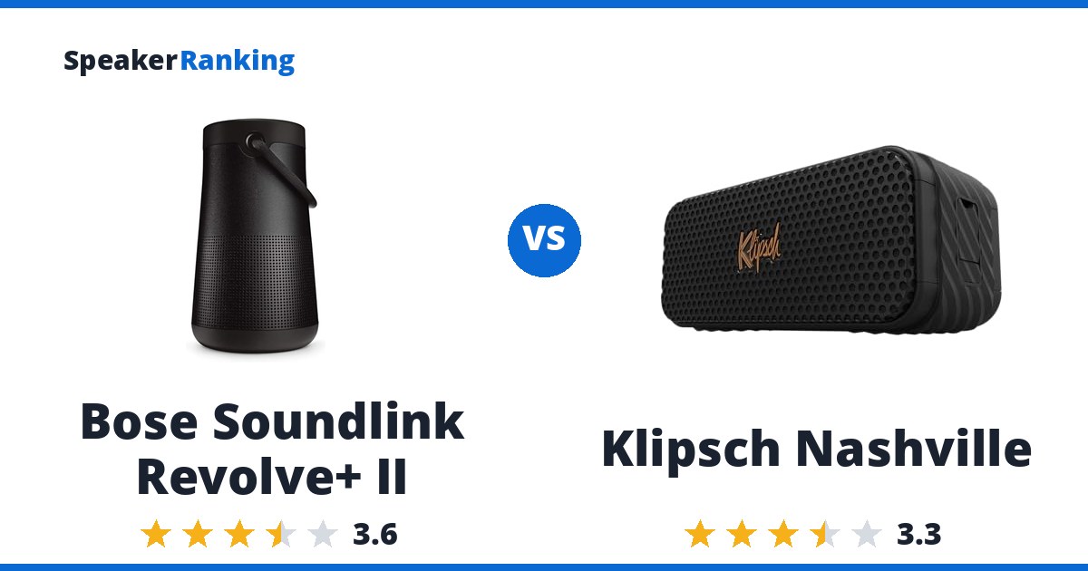 Bose Soundlink Revolve+ II vs Klipsch Nashville