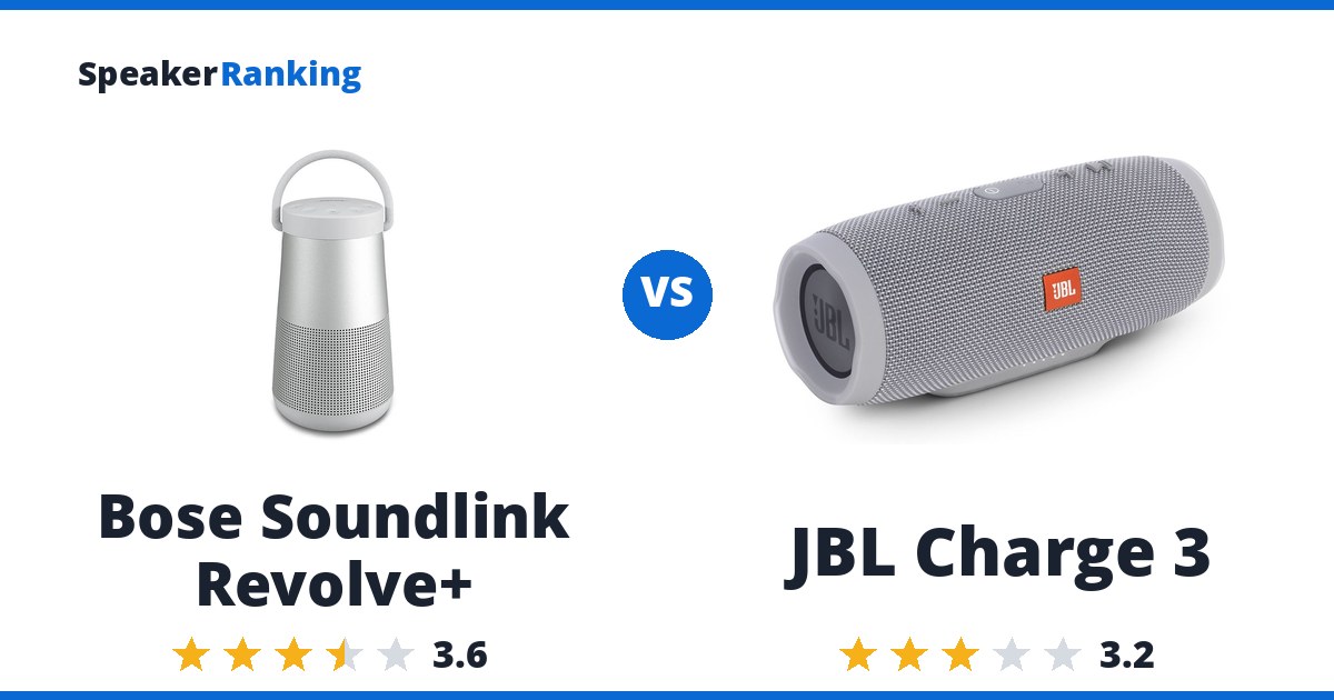 Bose Soundlink Revolve+ vs JBL Charge 3