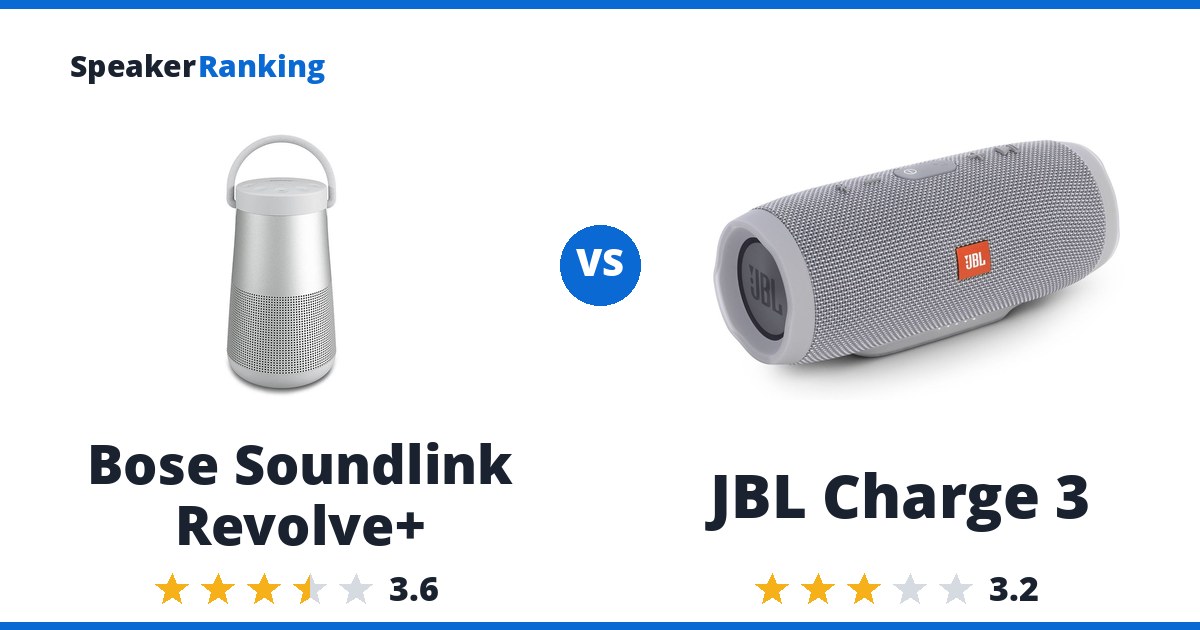 Bose Soundlink Revolve+ vs JBL Charge 3