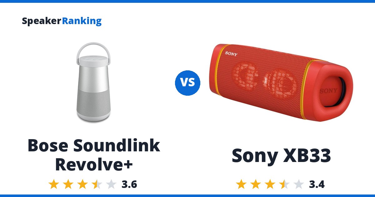 Bose Soundlink Revolve+ vs Sony XB33
