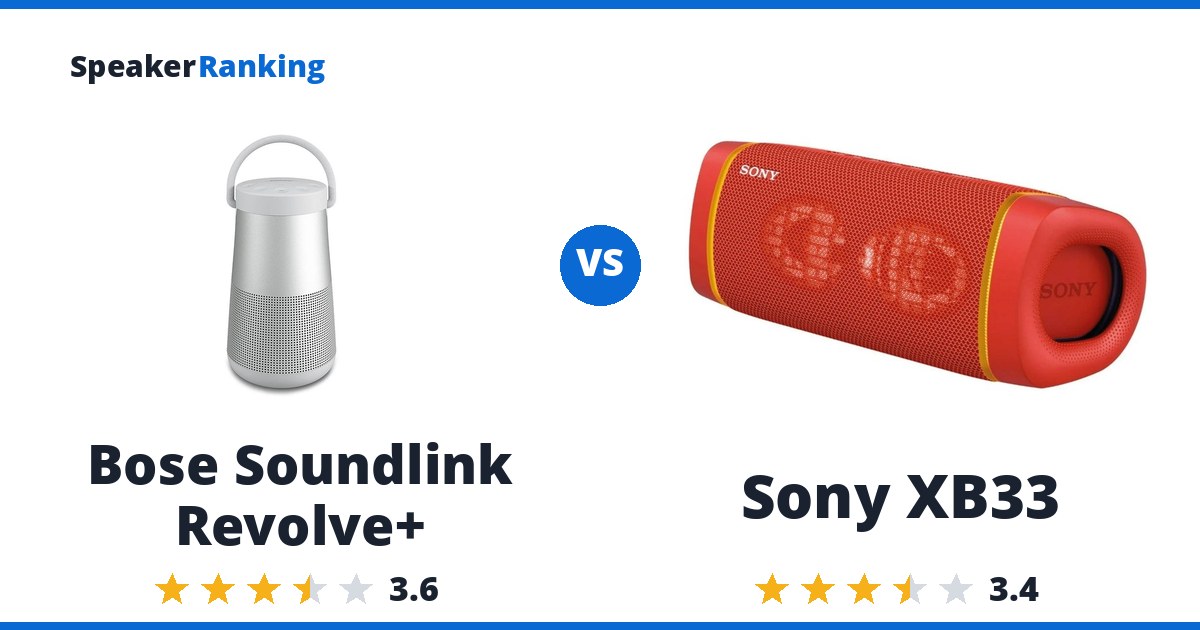 Bose Soundlink Revolve+ vs Sony XB33