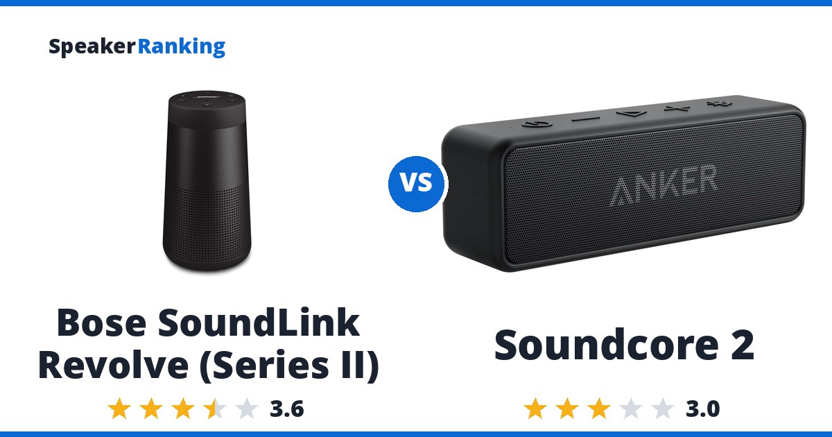 Bose SoundLink Revolve (Series II) vs Soundcore 2