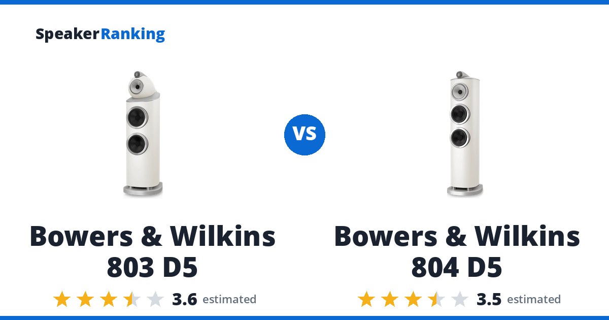 Bowers & Wilkins 803 D5 vs Bowers & Wilkins 804 D5