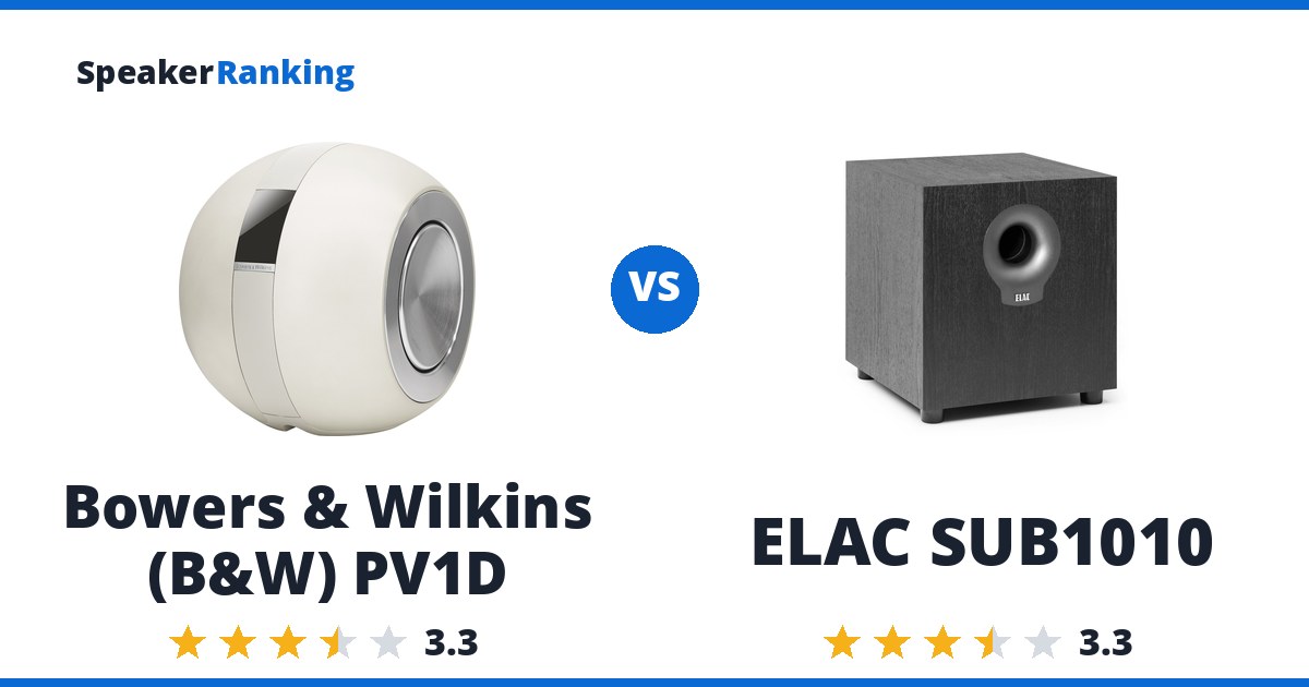 Bowers & Wilkins (B&W) PV1D vs ELAC SUB1010