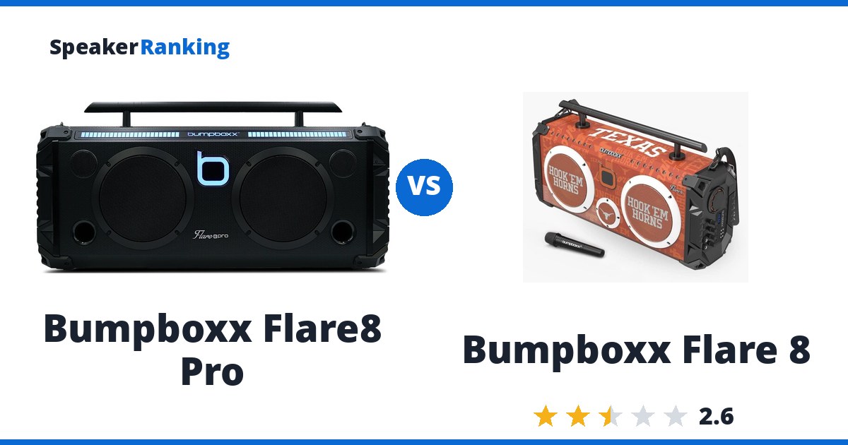Bumpboxx Flare8 Pro vs Bumpboxx Flare 8