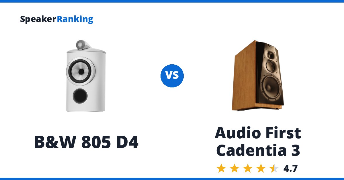 B&W 805 D4 vs Audio First Cadentia 3