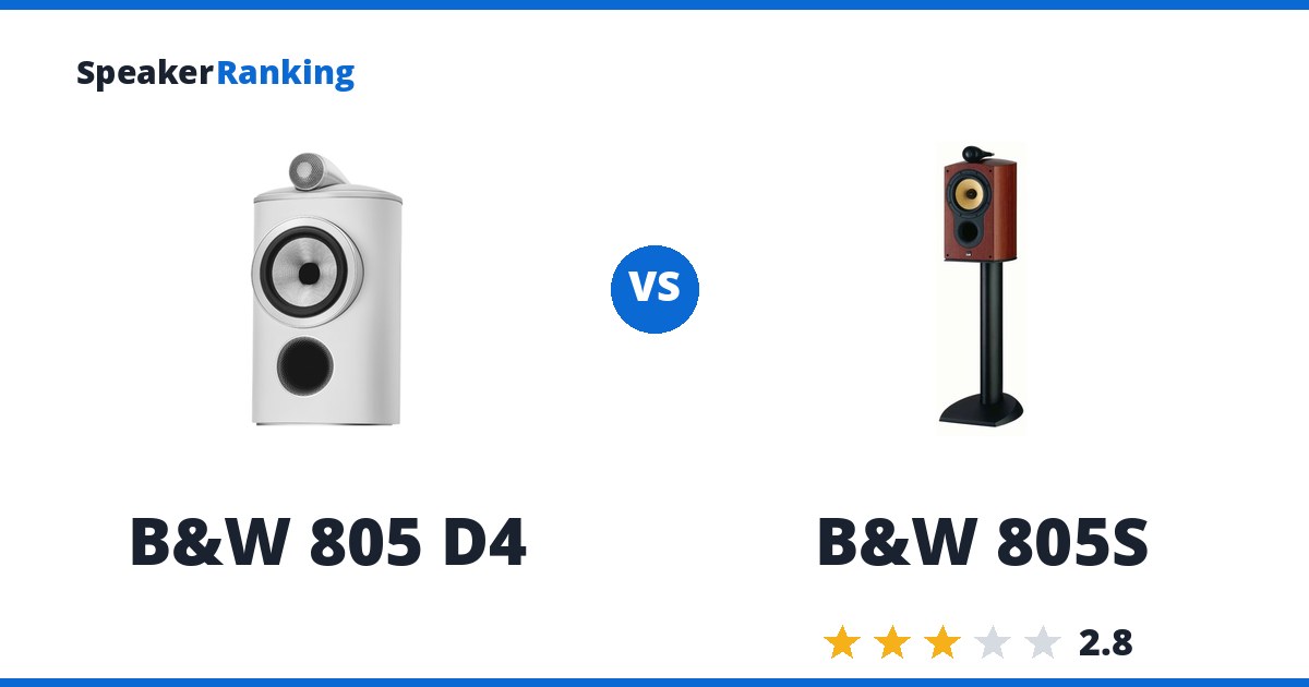 B&W 805 D4 vs B&W 805S