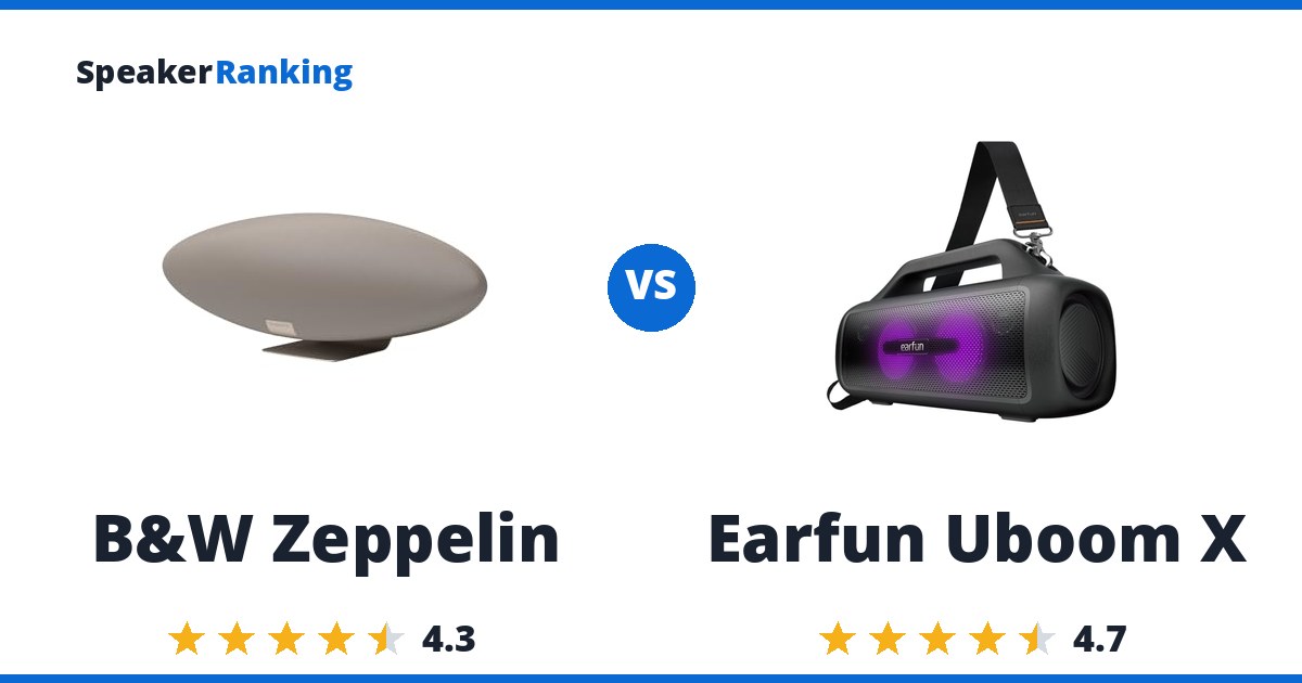 B&W Zeppelin vs Earfun Uboom X