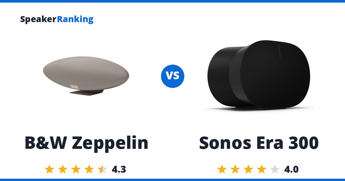B&W Zeppelin vs Sonos Era 300