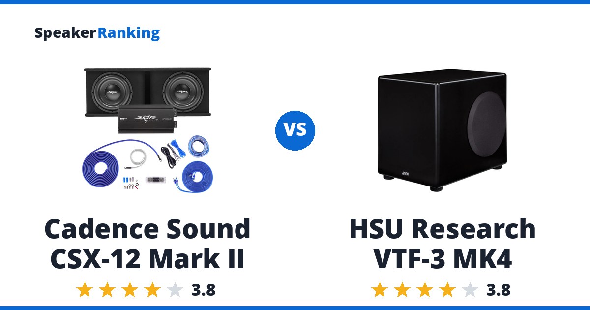 Cadence Sound CSX-12 Mark II vs HSU Research VTF-3 MK4
