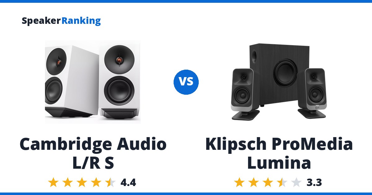 Cambridge Audio L/R S vs Klipsch ProMedia Lumina
