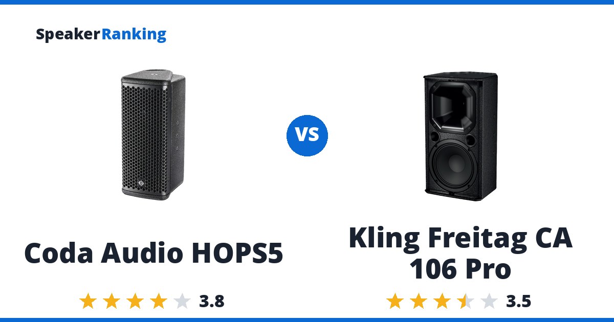 Coda Audio HOPS5 vs Kling Freitag CA 106 Pro