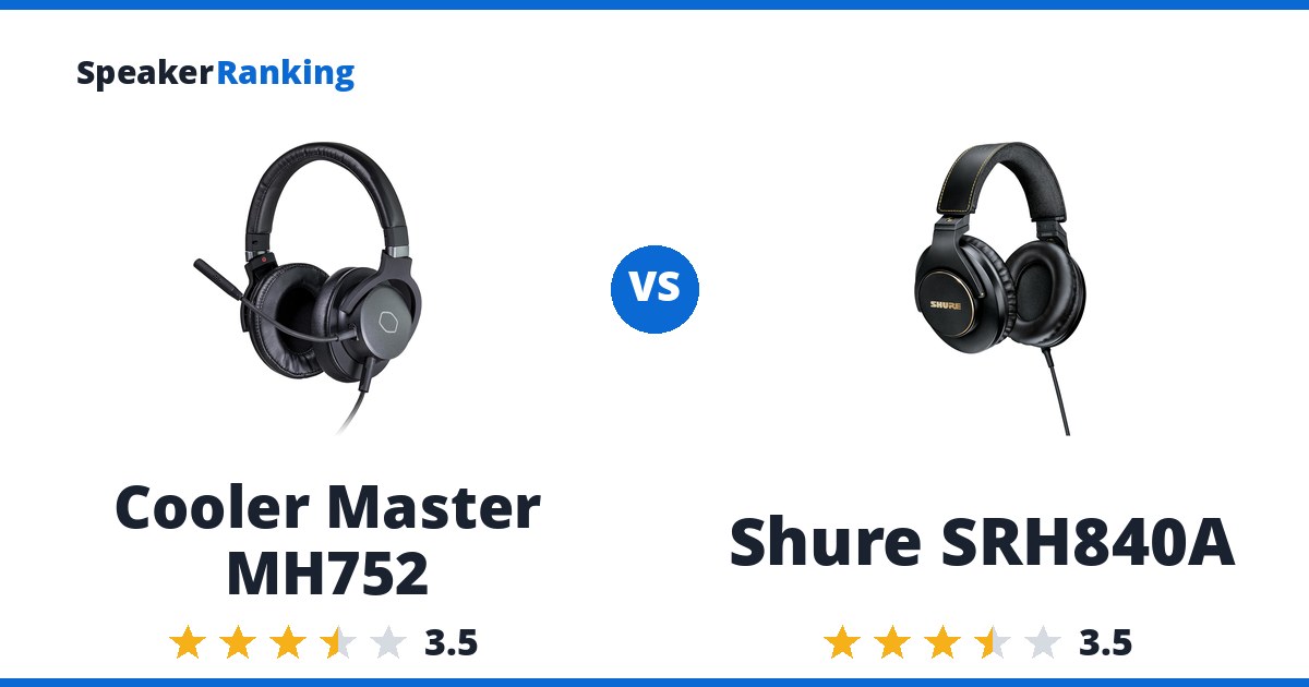 Cooler Master MH752 vs Shure SRH840A