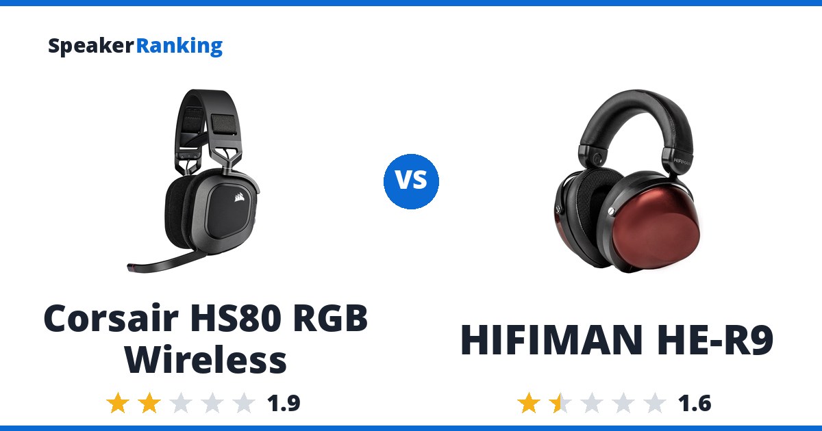Corsair HS80 RGB Wireless vs HIFIMAN HE-R9