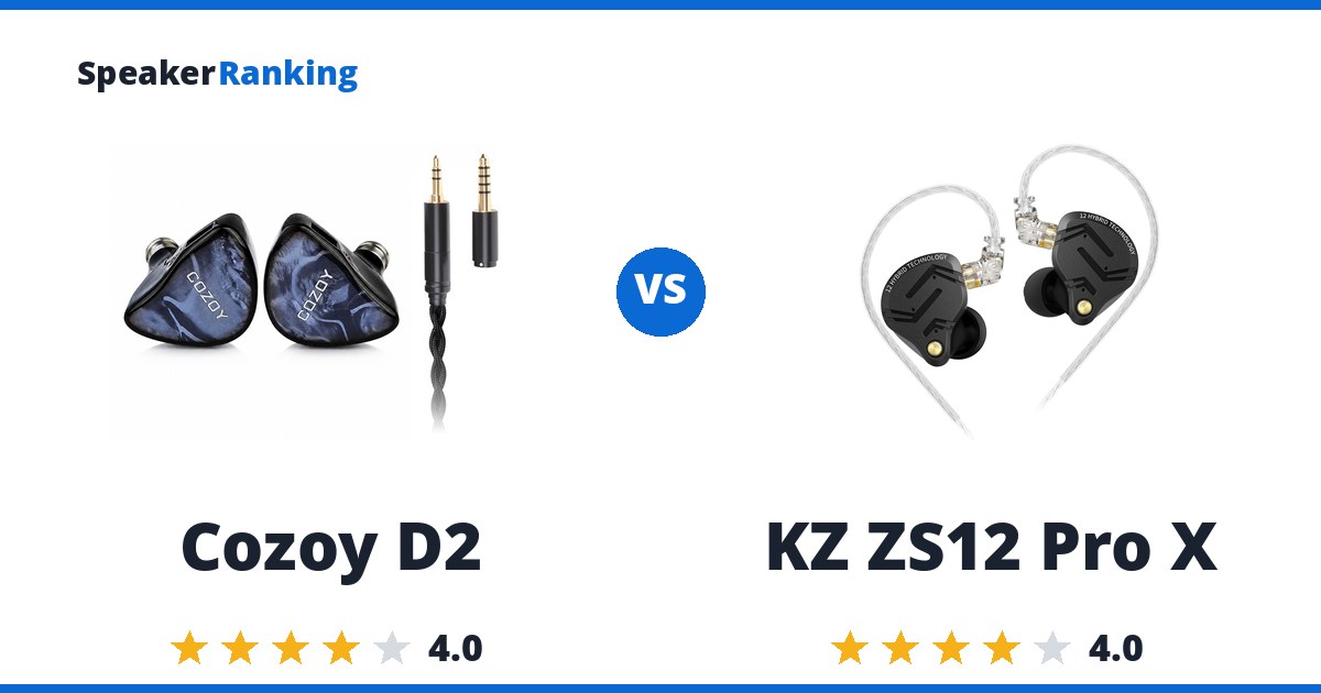 Cozoy D2 vs KZ ZS12 Pro X