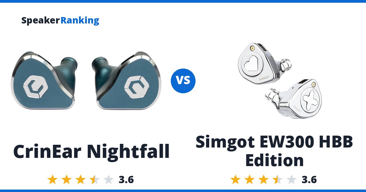 CrinEar Nightfall vs Simgot EW300 HBB Edition