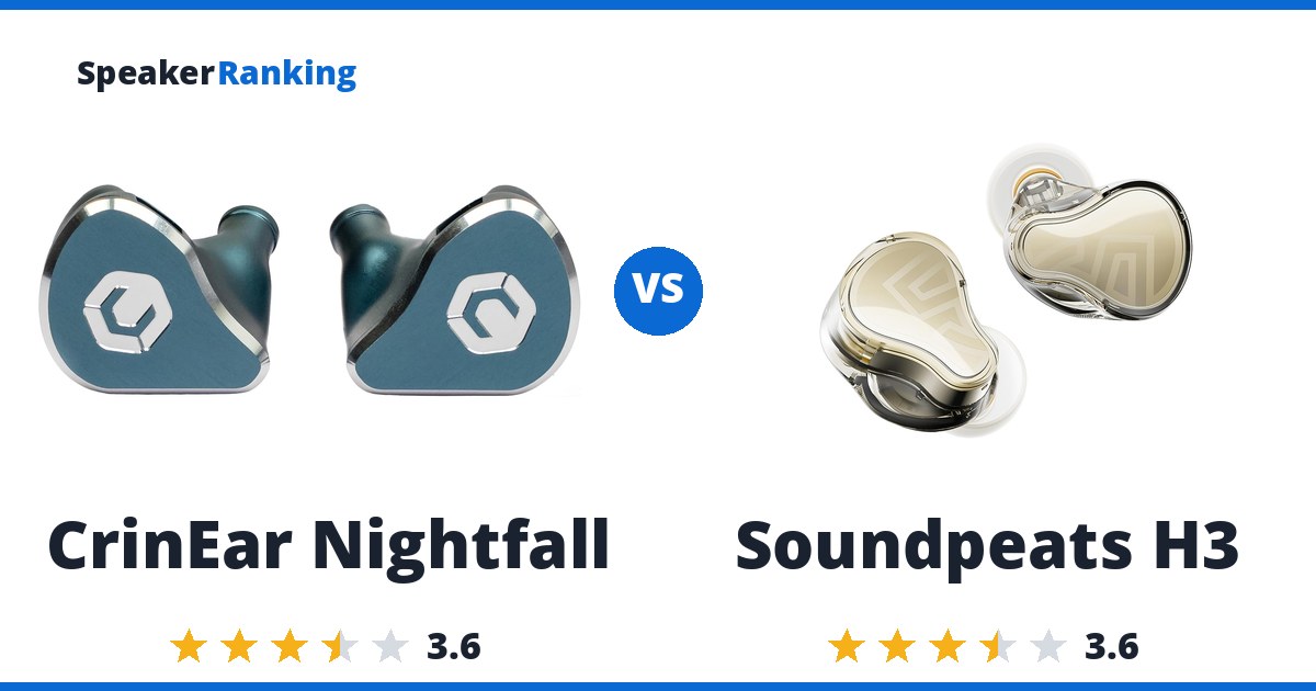CrinEar Nightfall vs Soundpeats H3