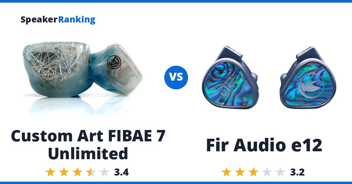 Custom Art FIBAE 7 Unlimited vs Fir Audio e12