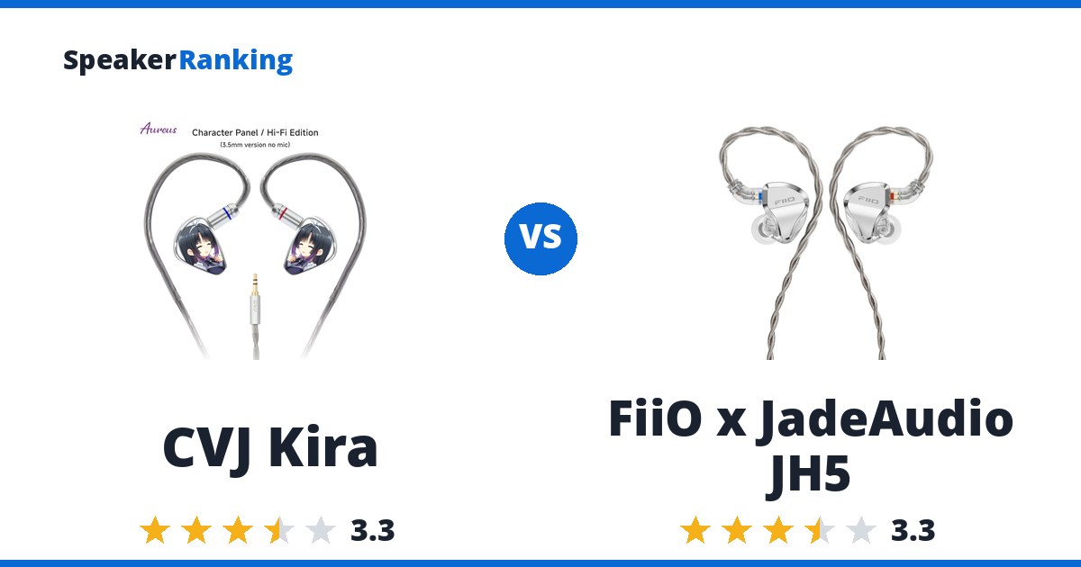 CVJ Kira vs FiiO x JadeAudio JH5
