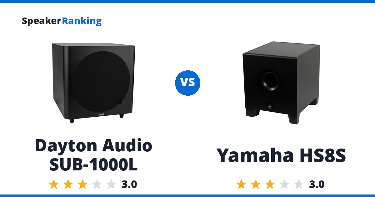 Dayton Audio SUB-1000L vs Yamaha HS8S