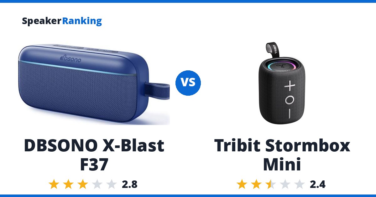 DBSONO X-Blast F37 vs Tribit Stormbox Mini