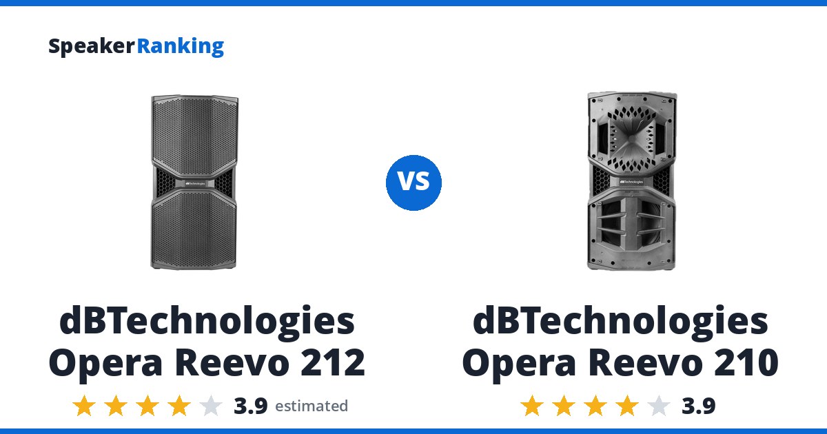 dBTechnologies Opera Reevo 212 vs dBTechnologies Opera Reevo 210