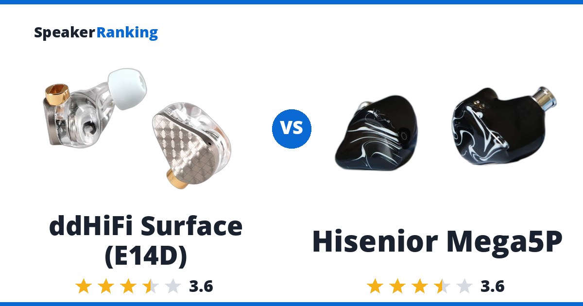 ddHiFi Surface (E14D) vs Hisenior Mega5P