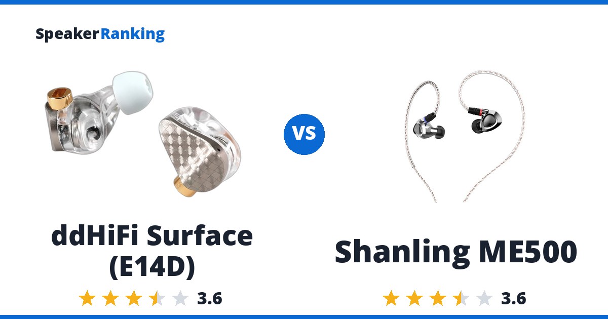 ddHiFi Surface (E14D) vs Shanling ME500