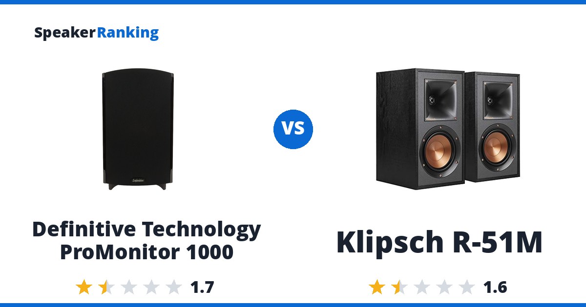 Definitive Technology ProMonitor 1000 vs Klipsch R-51M