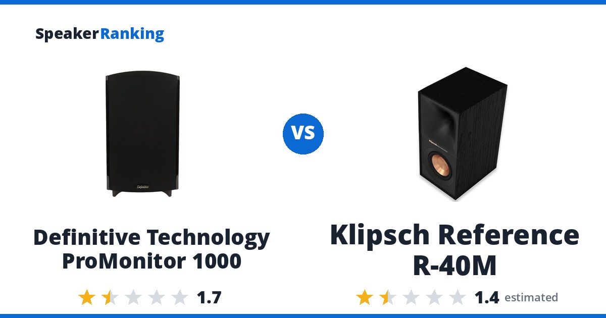 Definitive Technology ProMonitor 1000 vs Klipsch Reference R-40M